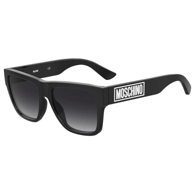 Moschino Zonnebril Met Grijze Gradient Glazen En Zwarte Accenten