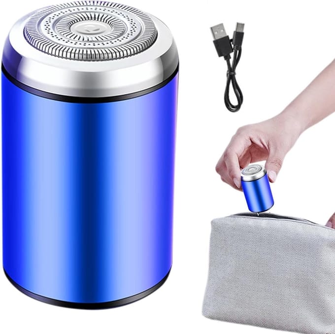 Elektrisch Scheerapparaat - Mini Trimmer - Draagbaar Scheren - Dubbele Ring Net - 5.8 x 3.8 cm - Zilver