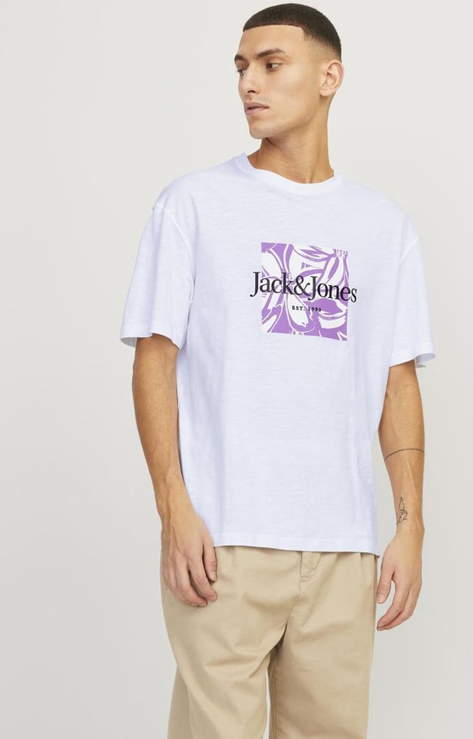 JACK&JONES - JORLAFAYETTE BRANDING TEE SS CREW NEC LN - Heren - T-shirts
