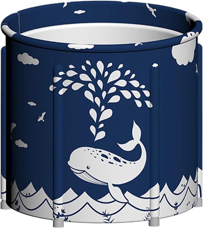 Opvouwbaar Bad - Draagbare Kuip - Ontspanning Thuis - Ruimtebesparend Design - 70x65cm - Donkerblauw