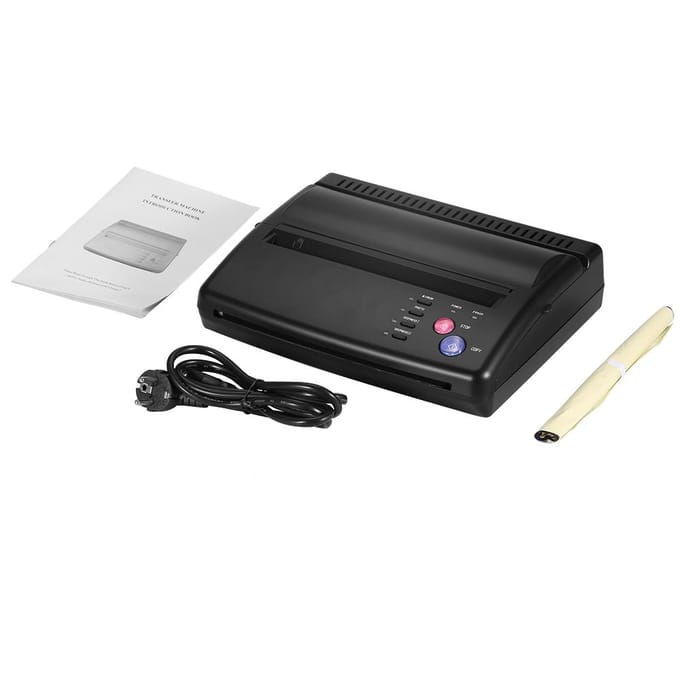 Professionele A5 A4 Tattoo Transfer Kopieerapparaat Thermisch Stencil Papier Printer Machine black
