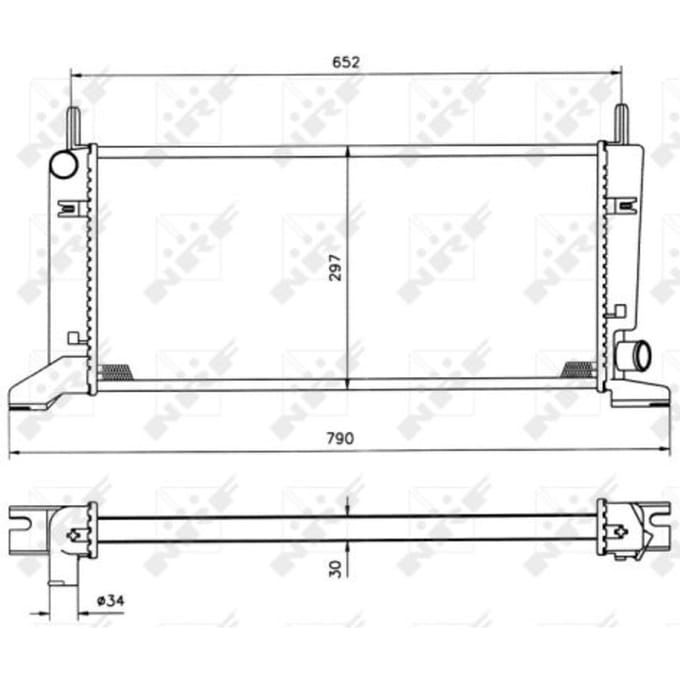 Radiator, motorkoeling NRF 509500
