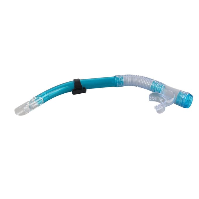 Professionele Duik Snorkel Ademhalingsbuis Semi-Droog Duik Zwemuitrusting(Transparant Blauw ) blue