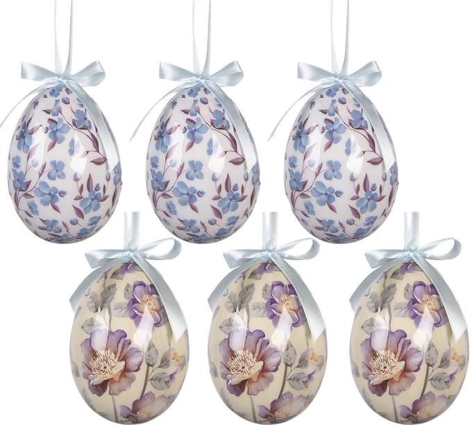 Clayre & Eef Paashanger set van 6 7x10 cm Multi Kunststof