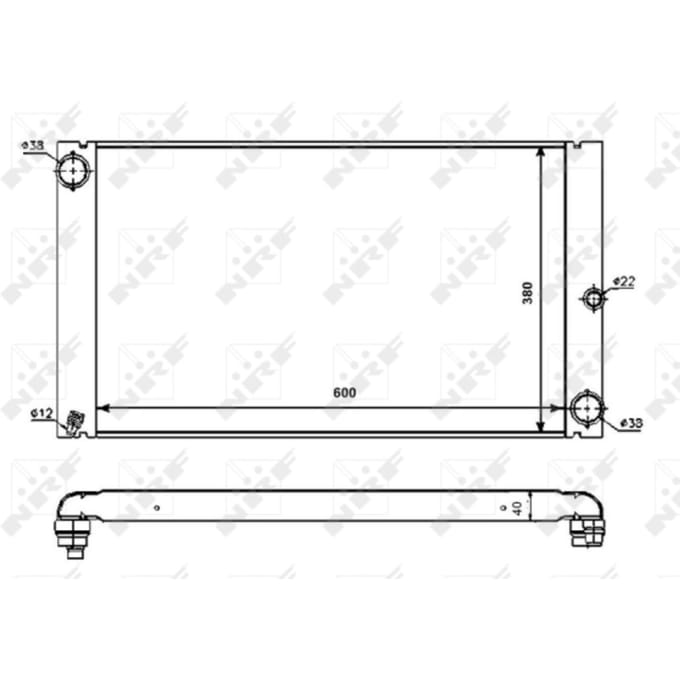 Radiator, motorkoeling NRF 53725