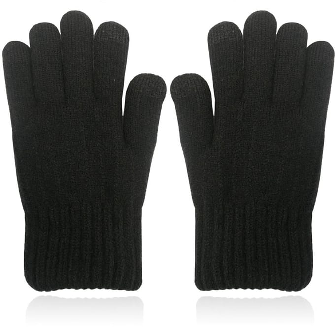 LGT JWLS Zwarte Gebreide Dameshandschoenen - Extra Warme Voering