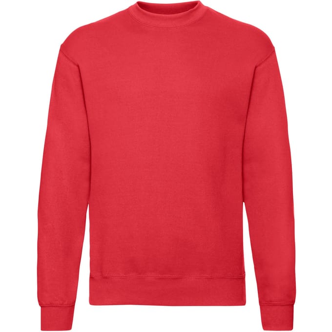 Fruit of the Loom Uniseks Klassiek Ingelegd Sweatshirt voor Volwassenen (Rood)