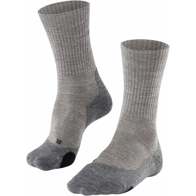 FALKE TK2 Wool anti-blaar dik wol functioneel materiaal wandelsokken dames grijs - maat 41-42