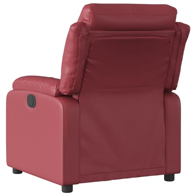 vidaXL - Fauteuil - verstelbaar - kunstleer - wijnrood