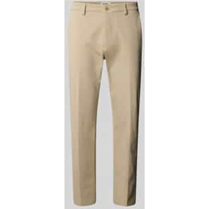 regular fit stoffen broek van katoenmix