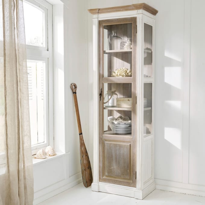 LOBERON Kast Coverton antiekbruin/antiekwit