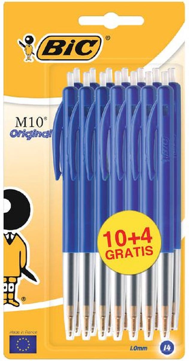 Balpen bic m10 m blauw | 20 stuks