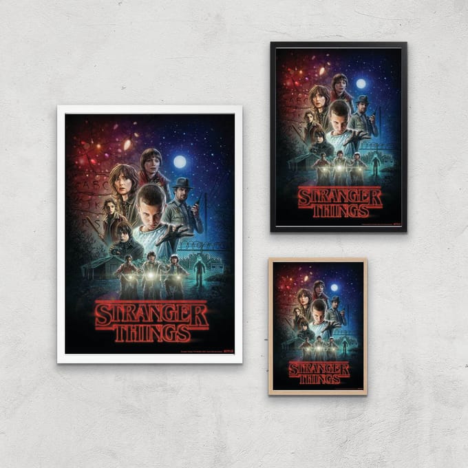 Stranger Things Season One Poster Giclee Art Print - A3 - White Frame