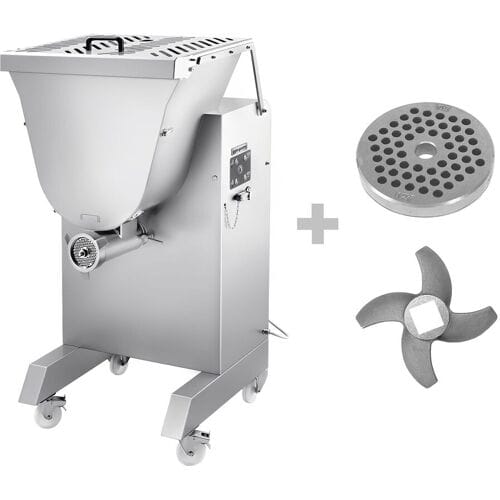 GGM Gastro Elektrischer Fleischwolf - Größe 42 - mit Fleischmischer - 1000-1200kg/h - 5,1 kW