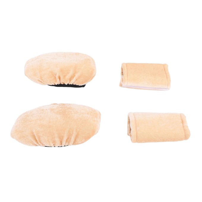 2 Sets Kruk Onderarm Pad Hoes Set Zachte Kruk Onderarm Pad en Handvat Kussens beige