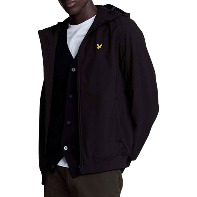 Sweater Lyle &amp; Scott JK2110V FLEECE BACK SOFTSHELL-Z865 JET BLACK