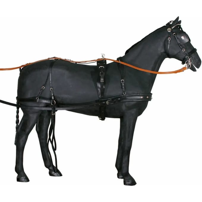 Dubbel lederen tuig voor paarden Tattini