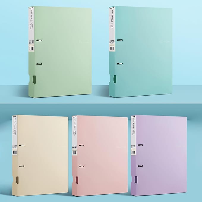 [Dossier Durable Format A4] 1 pièce, Format A4, Dossier PP Coloré avec Classeurs à Anneaux en D à 2 Trous, Organisateur de Fichiers en Plastique, Fournitures de Bureau A4 rose