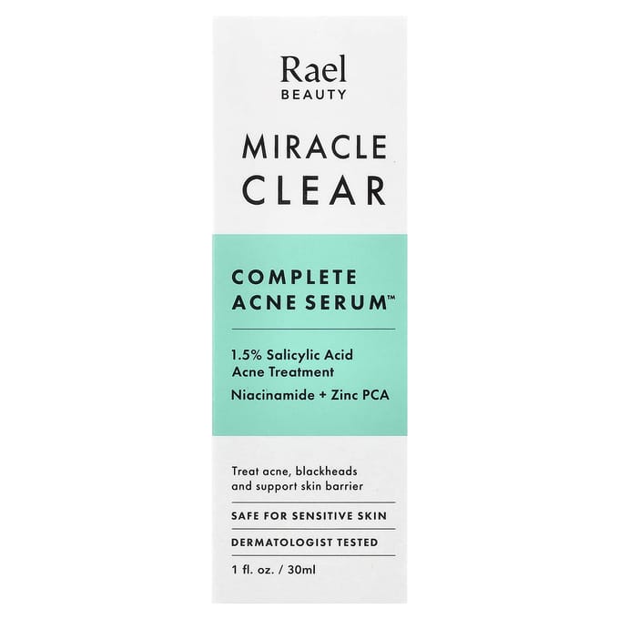 Rael, Miracle Clear, Complete Acne Serum™, 30ml (1 fl oz) white