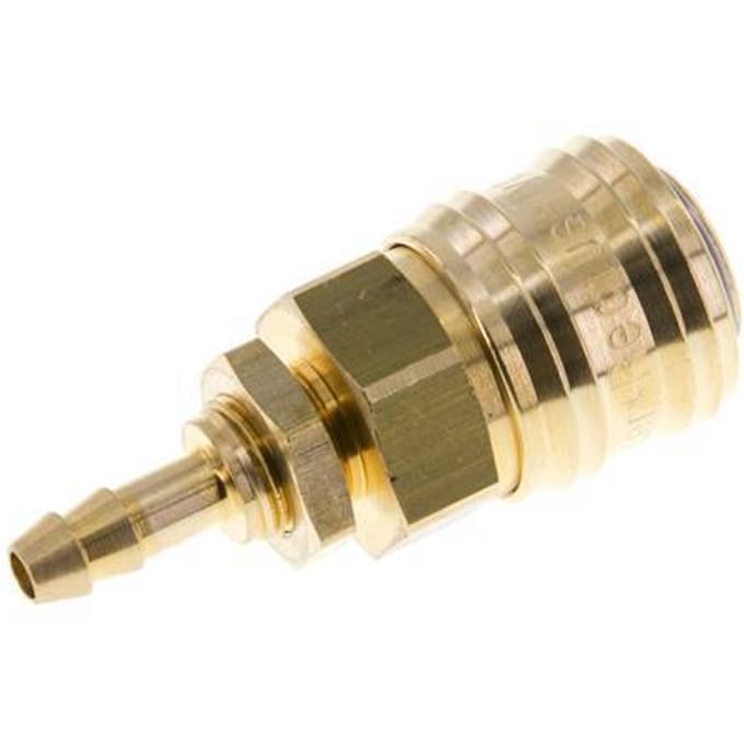Messing DN 7.2 (Euro) Luchtkoppeling Snelkoppeling 6 mm Slangpilaar Schotkoppeling Double Shut-Off