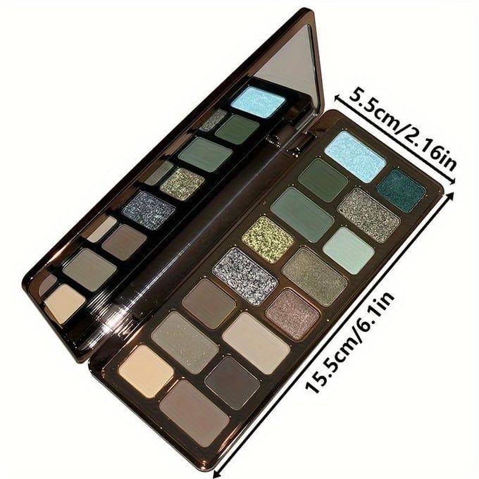 16-kleurige Oogschaduw Palet Levendige Matte en Parelmoer Afwerkingen met Explosief Flash Effect Retro Stijlen Oogschaduw Make-up gray