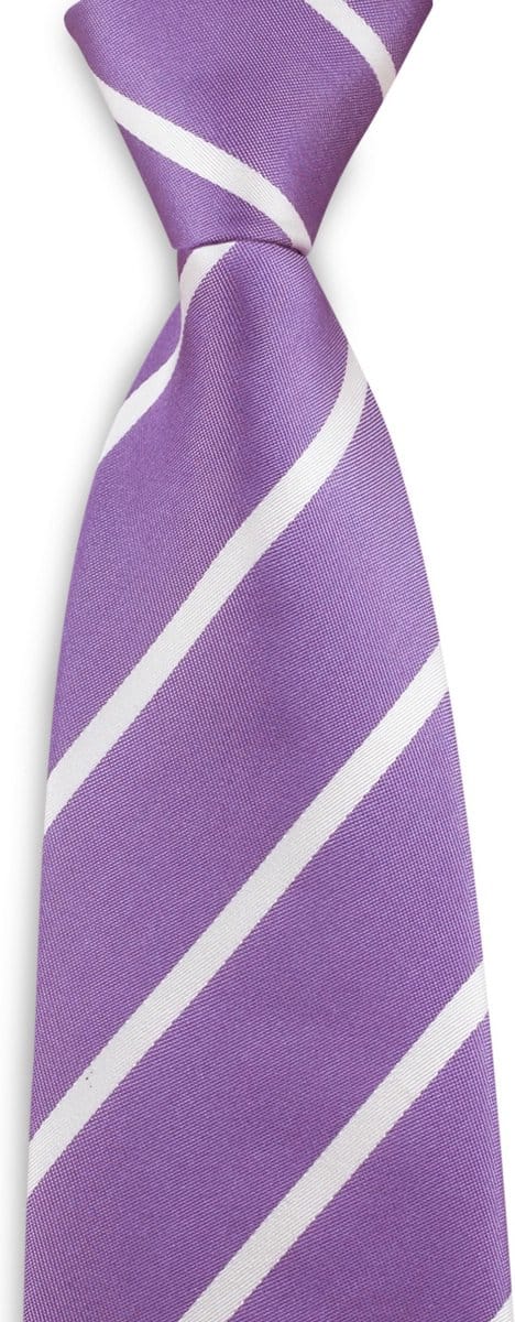 We Love Ties - Stropdassen - Stropdas Spring Stripes - paars / wit