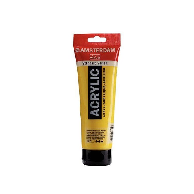 Acrylverf - #272 Transparantgeel middel - Amsterdam - 250 ml