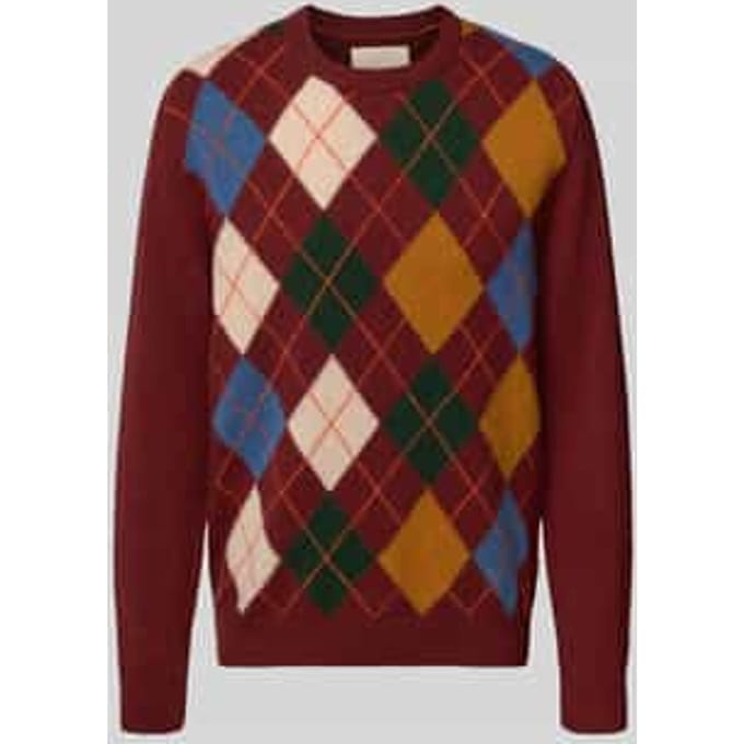 Gant Pullover Rood Argyle C-neck 8060102/621