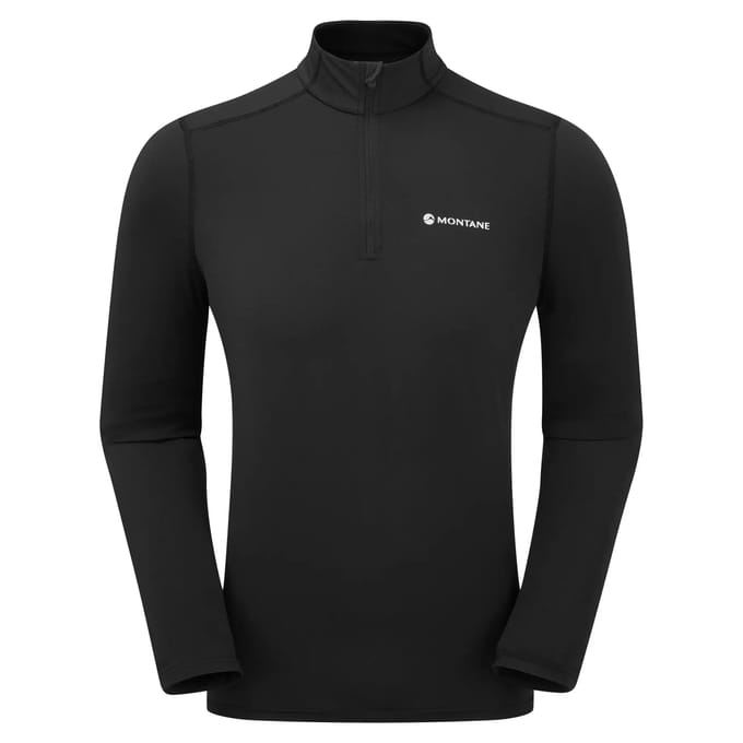 Montane Dart Xt Half Rits Lange Mouw T-shirt Zwart S Man
