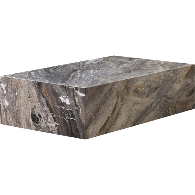 Audo Plinth Tafel - Grey Galaxy Marmor - low
