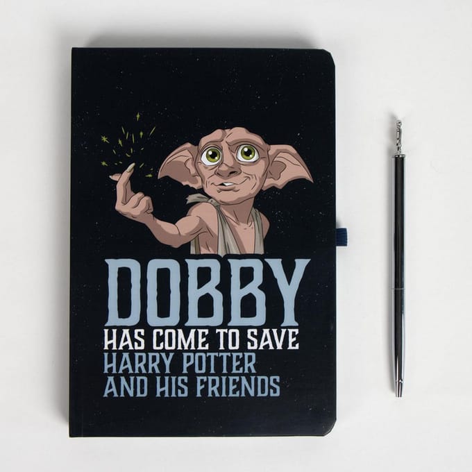Harry Potter Schrijfwaren Cadeauset Dobby A5 Notitieboek, Pen en Sokken