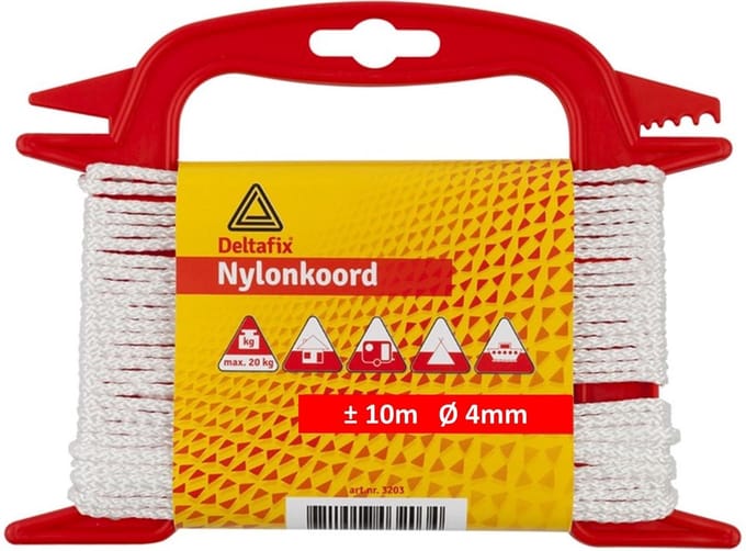 DELTAFIX nylonkoord Ø 4 mm | 10 meter | wit