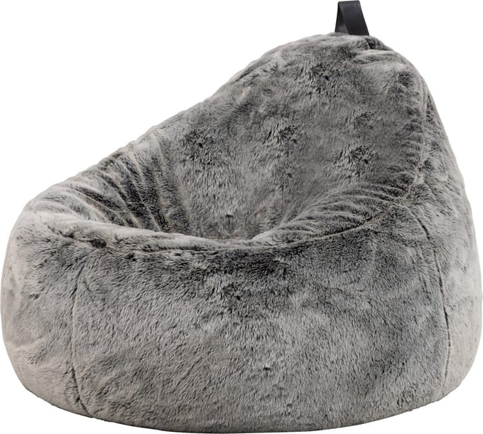 icon - Cocoon Zitzak Fauteuil - Fluffy Pluche Imitatiebont - Grijs
