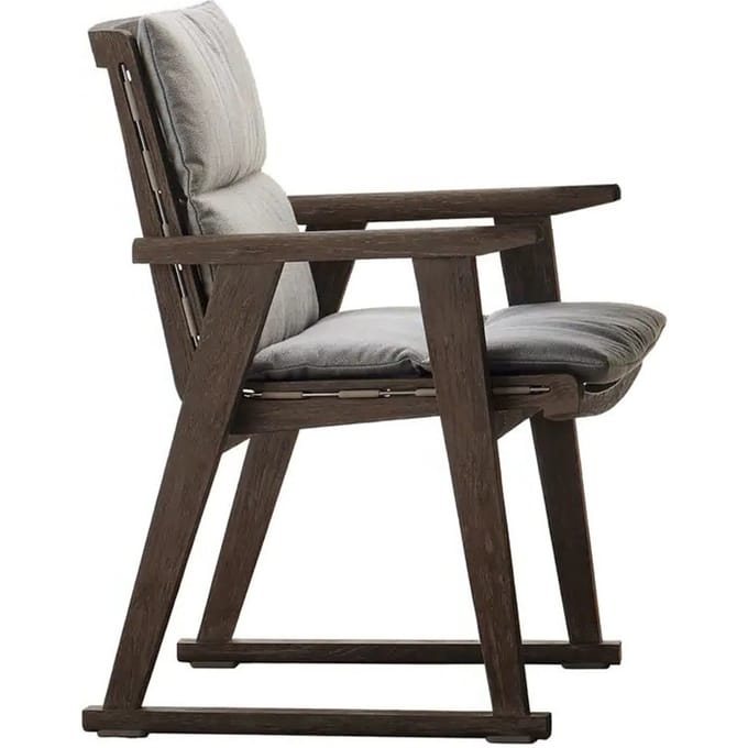 B&B Italia Gio Stoel Outdoor - antique grey teakwood