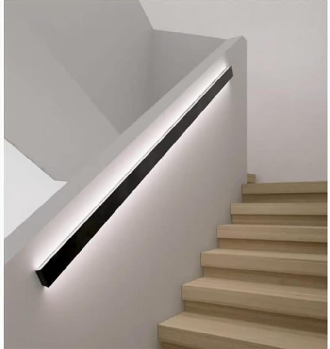 Verlichte Trapleuning - Handrail met Sensor - Veiligheid Thuis - Geïntegreerde Bewegingssensor - 120 cm - Mat Zwart