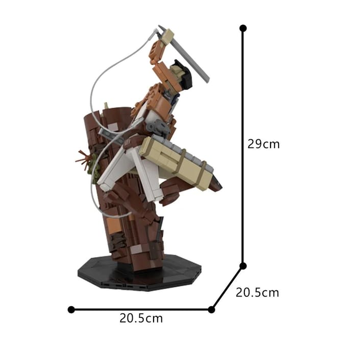 Gobricks MOC Attack on Titan Actiefiguur Levi Ackerman Blokjes Film Bouwstenen gray
