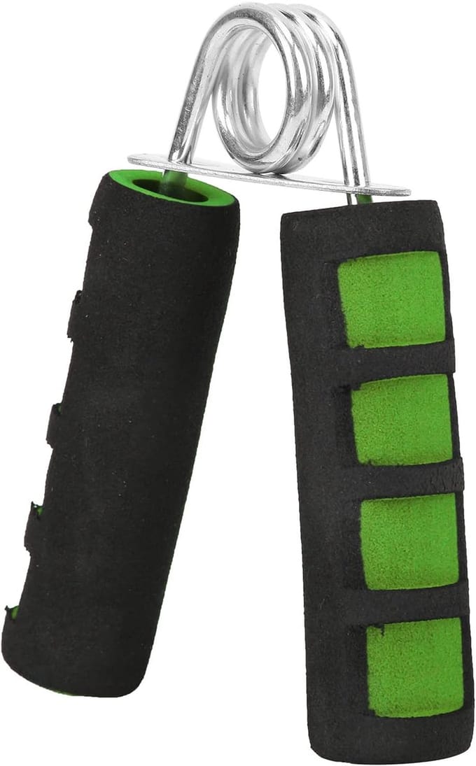 Handtrainer-Hand spier trainer set van 2- groen- eenheidsmaat-grip krachttrainer- siliconen ringen