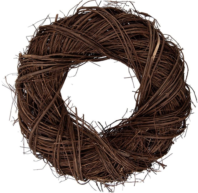Clayre & Eef Krans Ø 35x9 cm Bruin Rotan