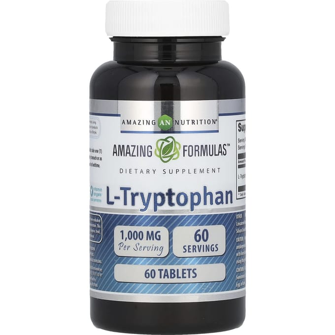Amazing Nutrition, l-Tryptophane, 1 000 mg, 60 comprimés
