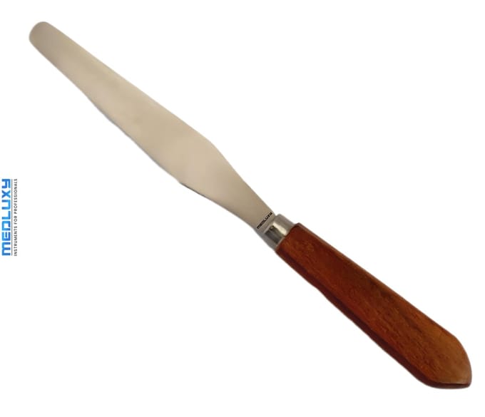 MEDLUXY® - RVS Hars Wax Creme Spatel - 20 cm - hout handvat (ontharing)