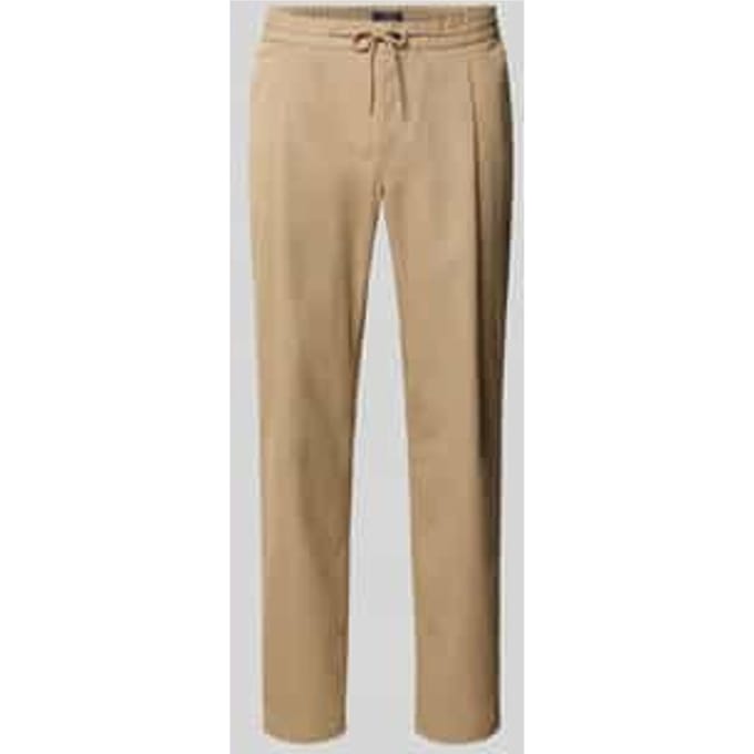 regular fit stoffen broek met achterzakken