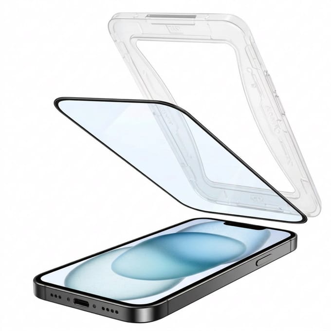 Screenprotector - Geschikt voor Apple iPhone 15 Pro - Met Installatie Kit - Beschermglas - Gehard Glas - Tempered Glass - Screen Protector