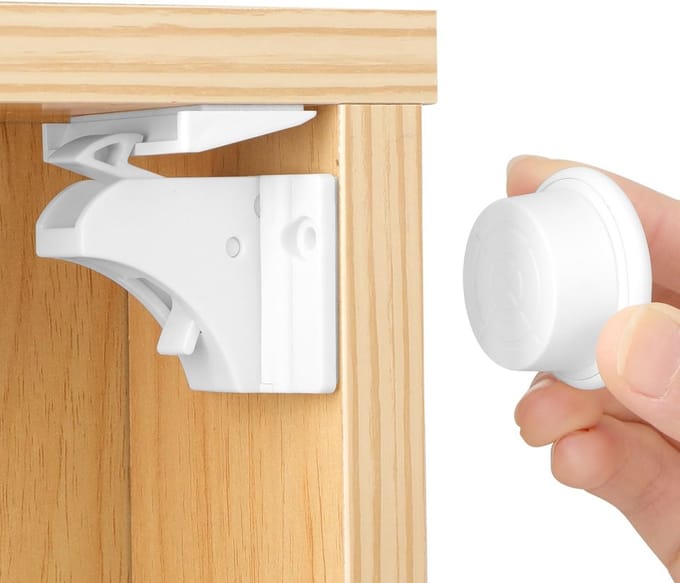 Magnetisch Kastslot voor Babyveiligheid - 20 Stuks met 4 Sleutels