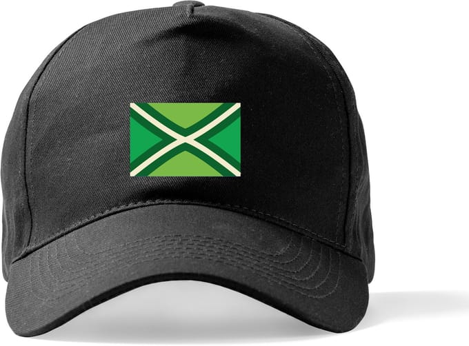 Zwarte Pet Beechfield met vlag Achterhoek kklittenband sluiting