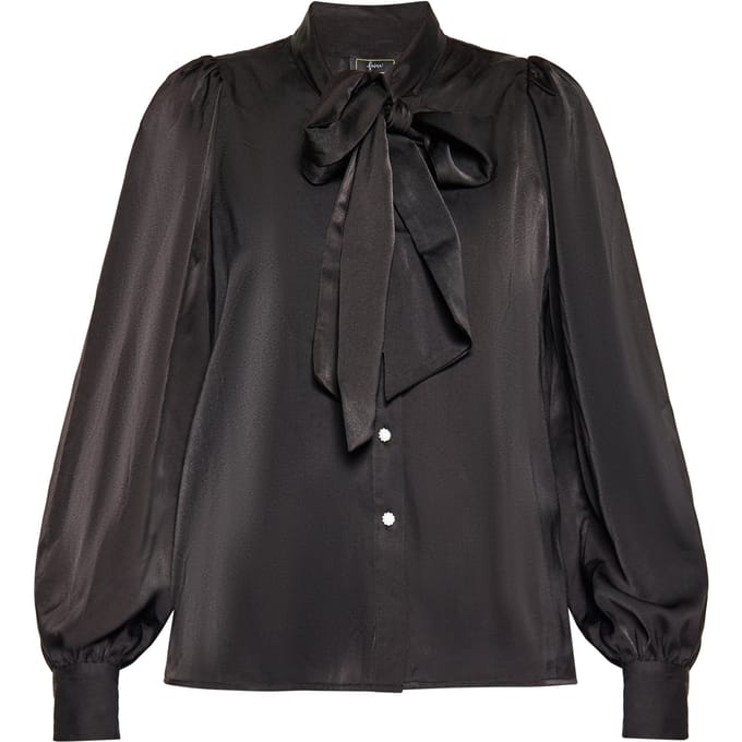 Faina overhemdblouse Dames zwart