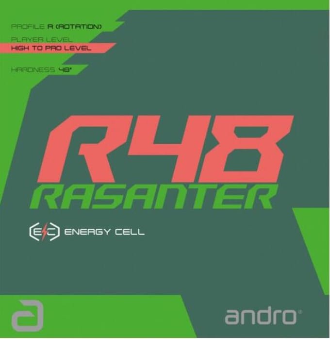 Andro - Rasanter R48 - Rood - Max - Tafeltennis Rubbers