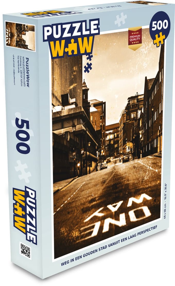 Puzzel Wegen - Goud - Stad - Legpuzzel - Puzzel 500 stukjes