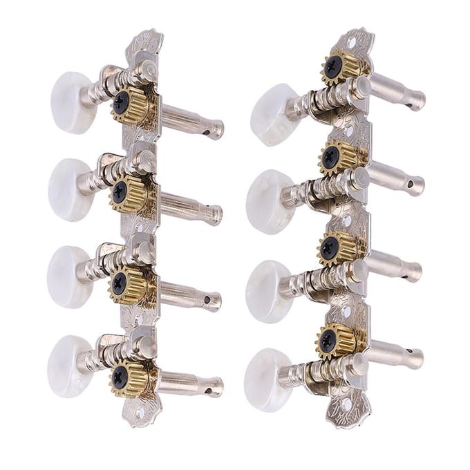 Mandoline Stemmechanieken Snaar Stemknoppen 4L4R voor Mandoline Instrumenten Accessoire white