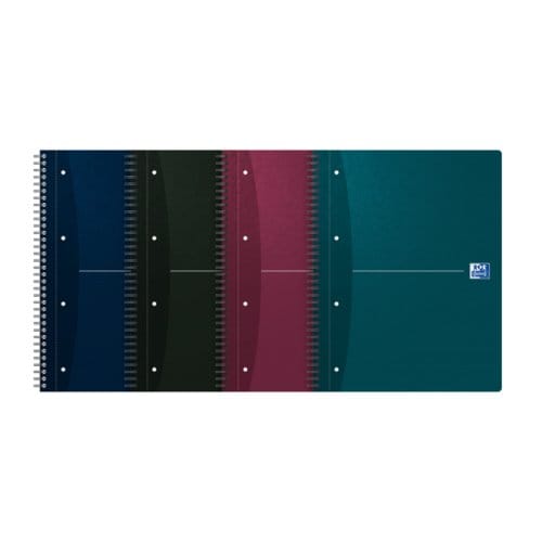 Collegeblok oxford office essentials a4+ lijn 4-gaats 180 pagina's 80gr assorti