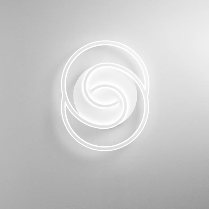 Luce Ambiente Design LED wandlamp Cayman Ovale, wit, hoogte 60 cm, metaal, CCT
